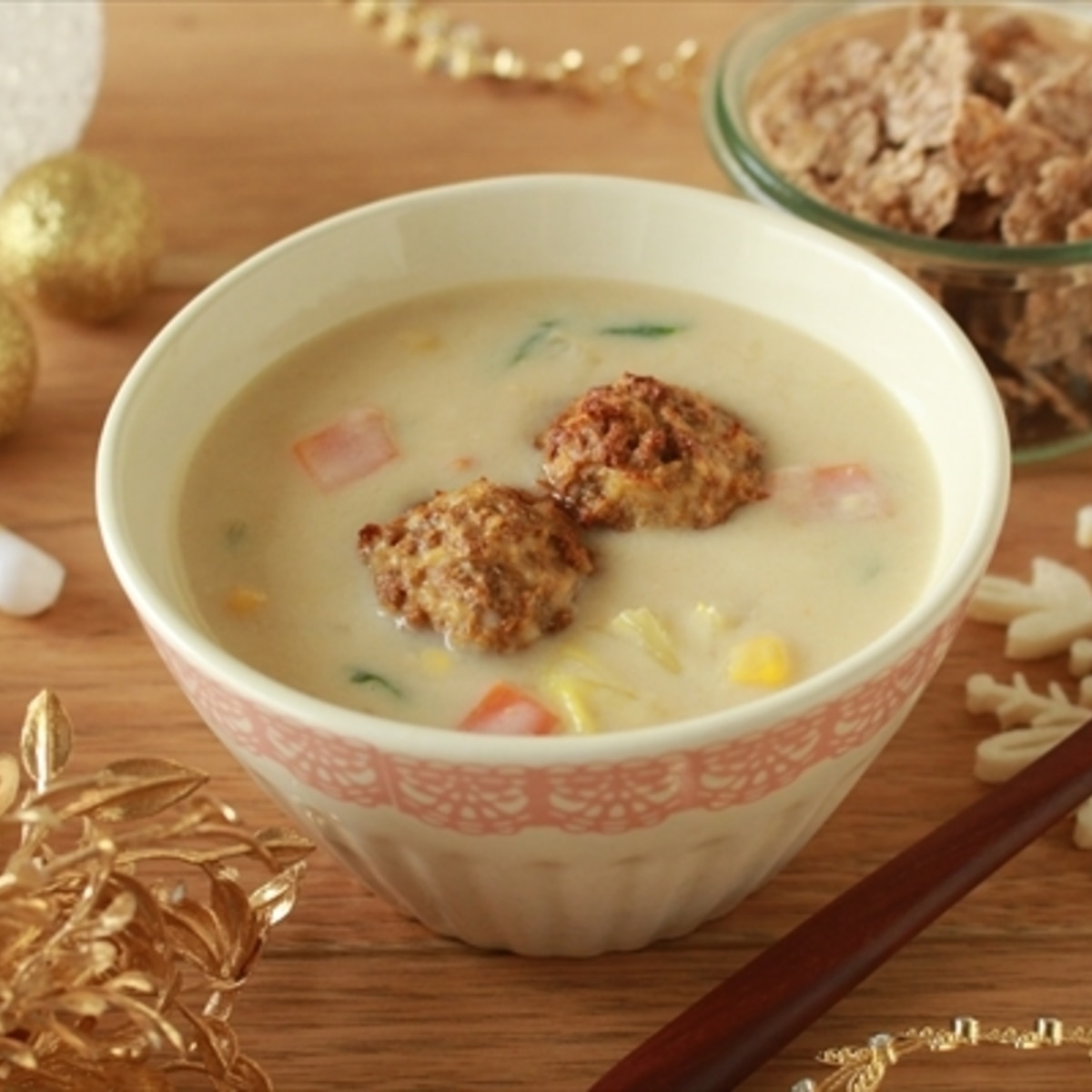 オールブランチーズミートボールの豆乳スープ レシピ 作り方 By 管理栄養士 柴田真希 楽天レシピ オールブランチーズミートボールの豆乳スープ レシピ 作り方 By 管理栄養士 柴田真希 楽天レシピ